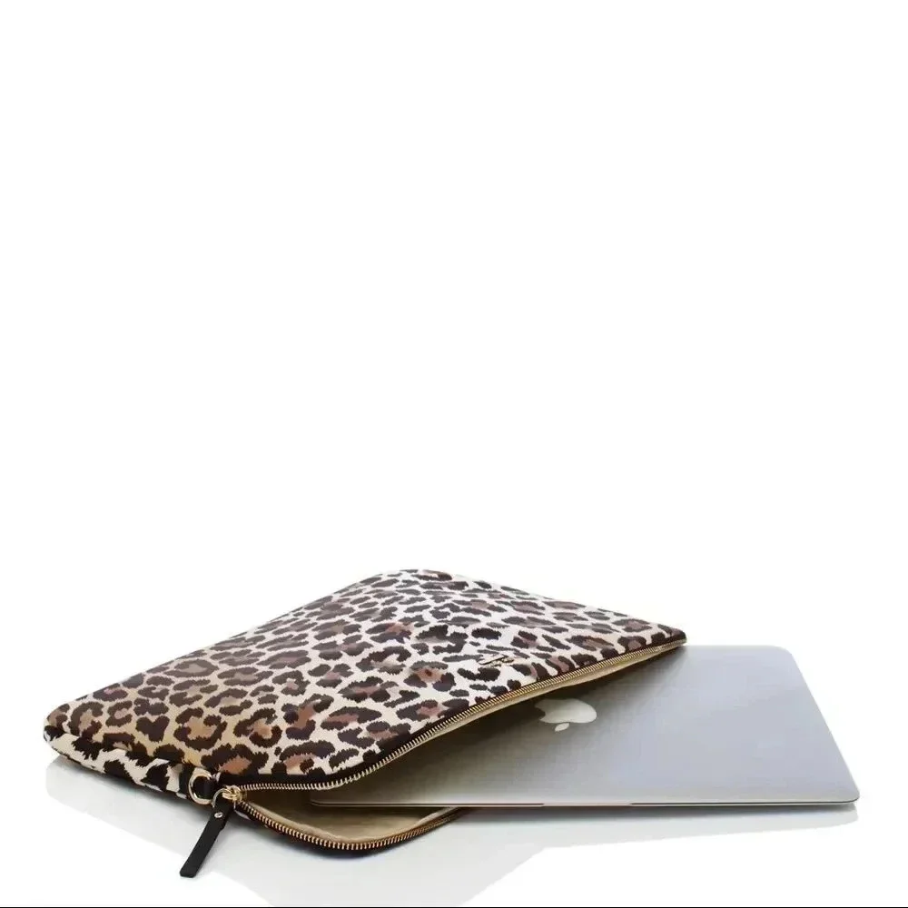 NWOT Kate Spade Leopard 13” Laptop Sleeve